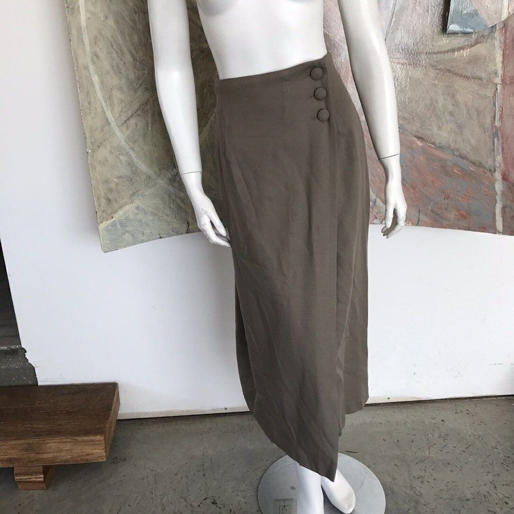 Vintage Express Beige Wool Blend High Waisted Maxi Skirt Age 13/14  / 13 / 14